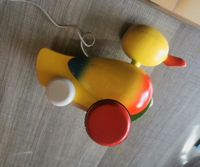 Canard en bois à tirer - photo numéro 3