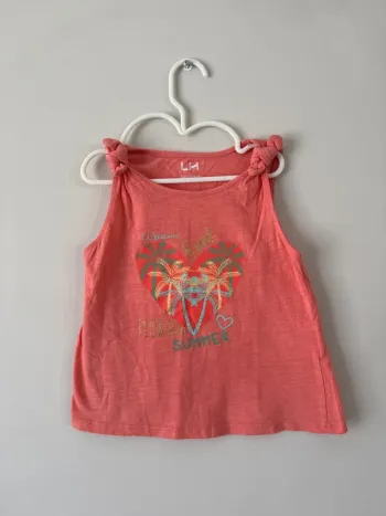 👚 Débardeur - fille 6 ans - très bon état - marque la halle100% coton