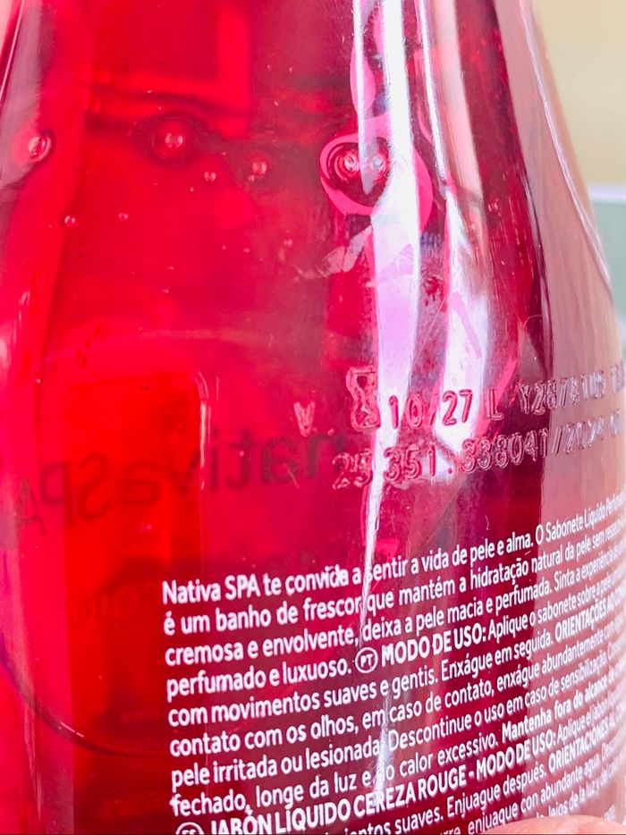 Jabón líquido perfumado Nativa Spa Cereja Rouge OBoticario - photo numéro 3