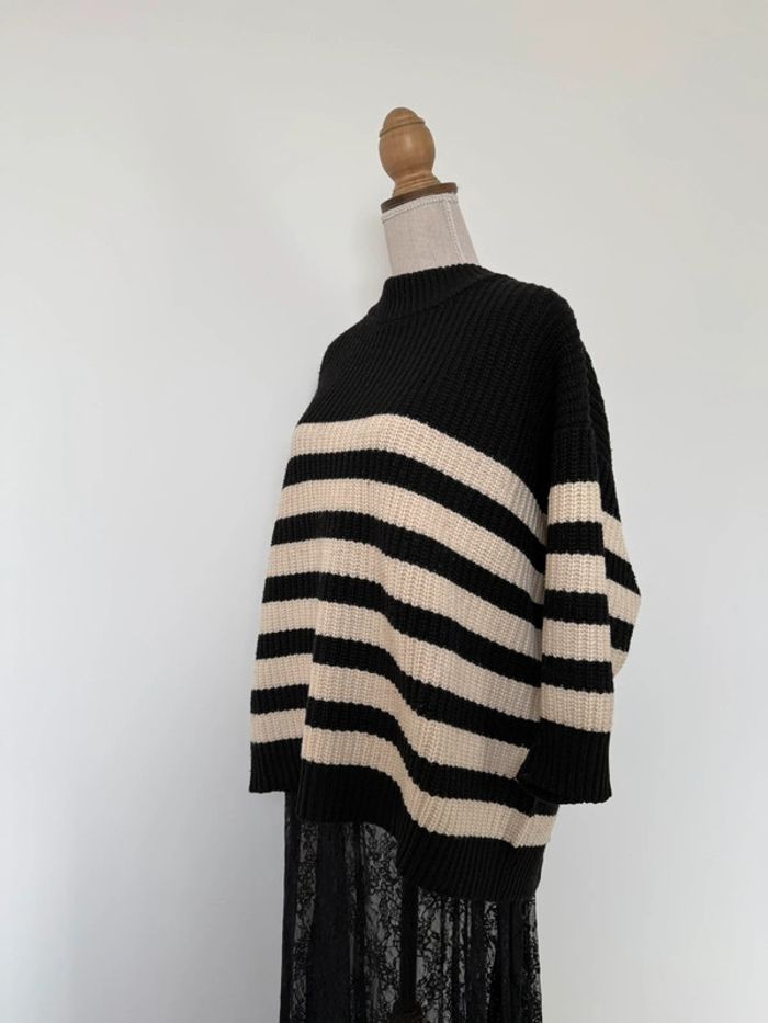 Pull rayé rayures Zara maille vest sweat camisa blusa Maglia camicia sweater maglione suéter trui - photo numéro 2