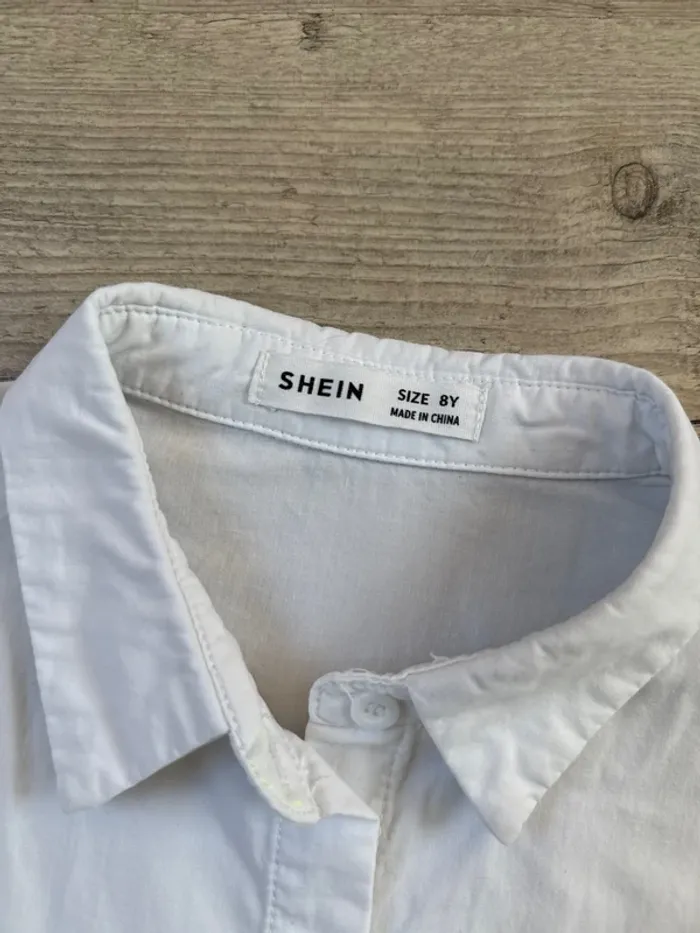 Chemise blanche Shein 8ans TBE - photo numéro 3