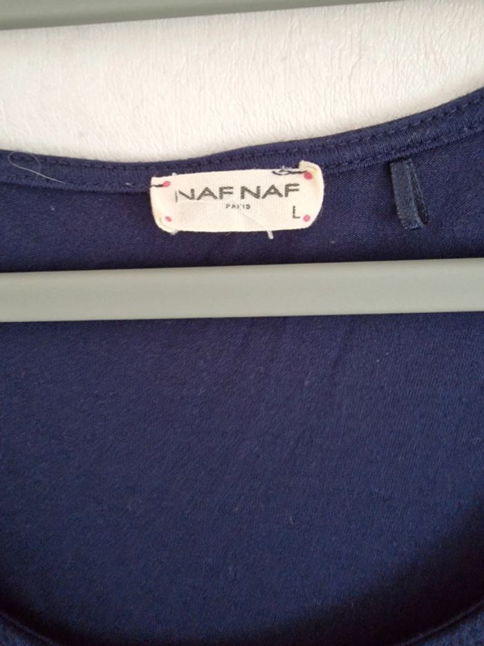 T shirt bleu marine naf naf - photo numéro 4