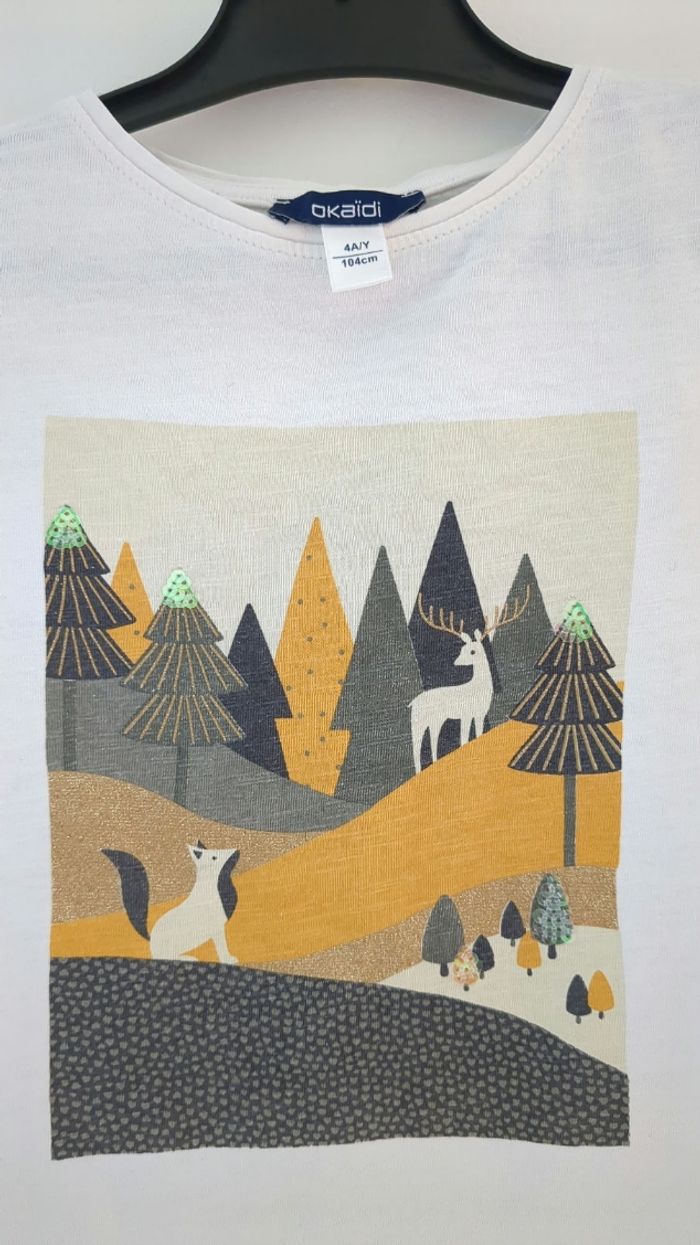 T-shirt manches longues forêt Okaïdi 4 ans - photo numéro 2
