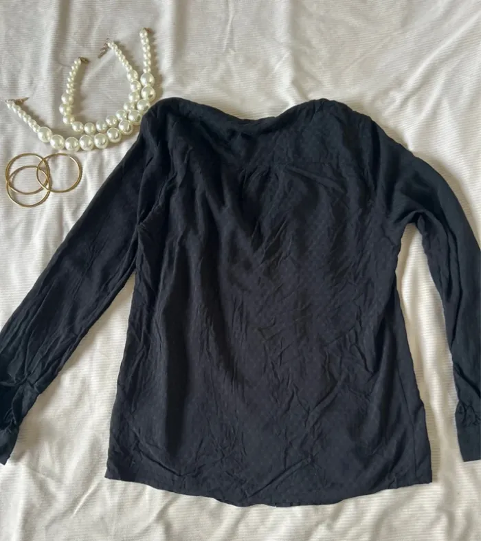 Blouse chemise ddp noir neuf avec étiquette - photo numéro 2