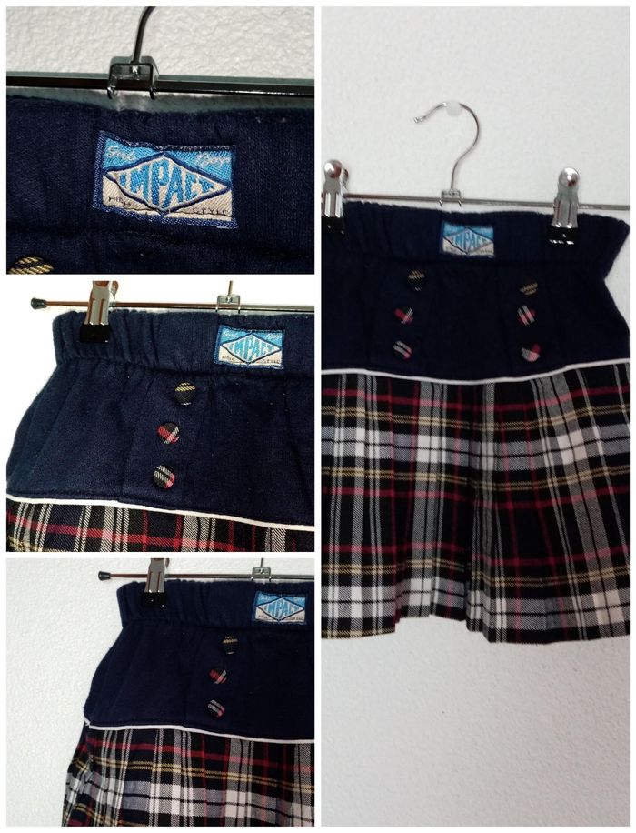 6 ans Impace jupe collègiene plissée écossaise autom hiver /Excellent état - photo numéro 4