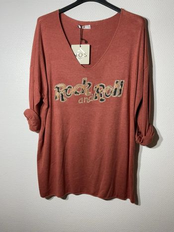 Pull « rock and roll » femme taille unique (36-42)- vivichy - neuf avec étiquette