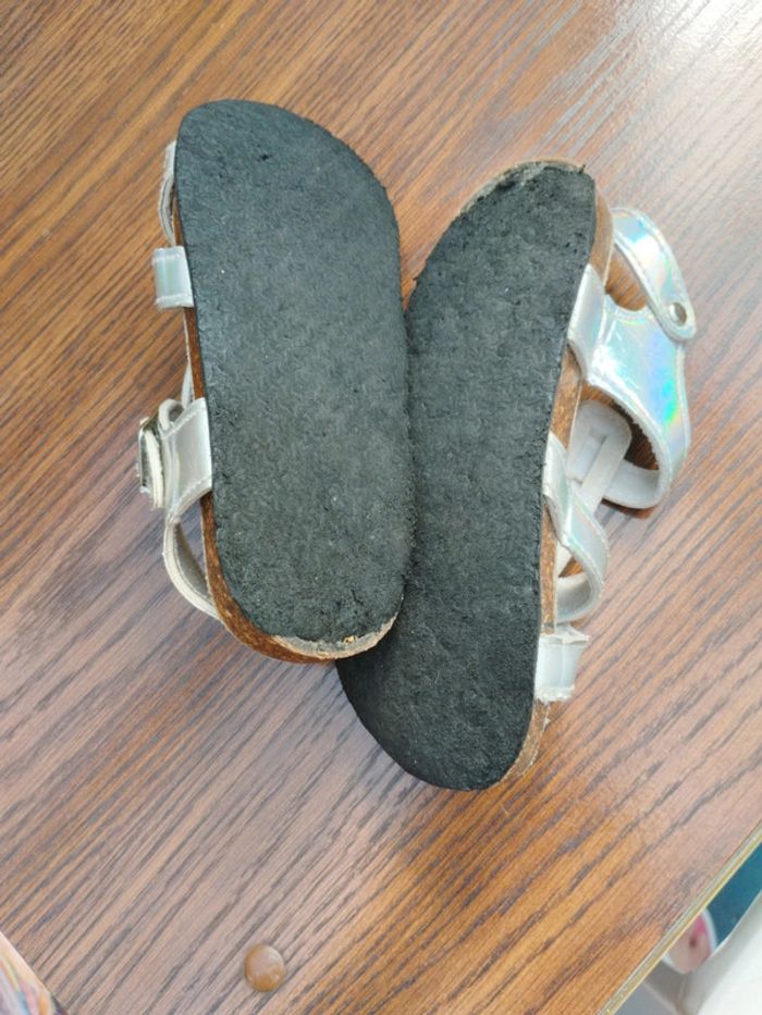 Sandales pointure 29 fille FPC argent - photo numéro 4