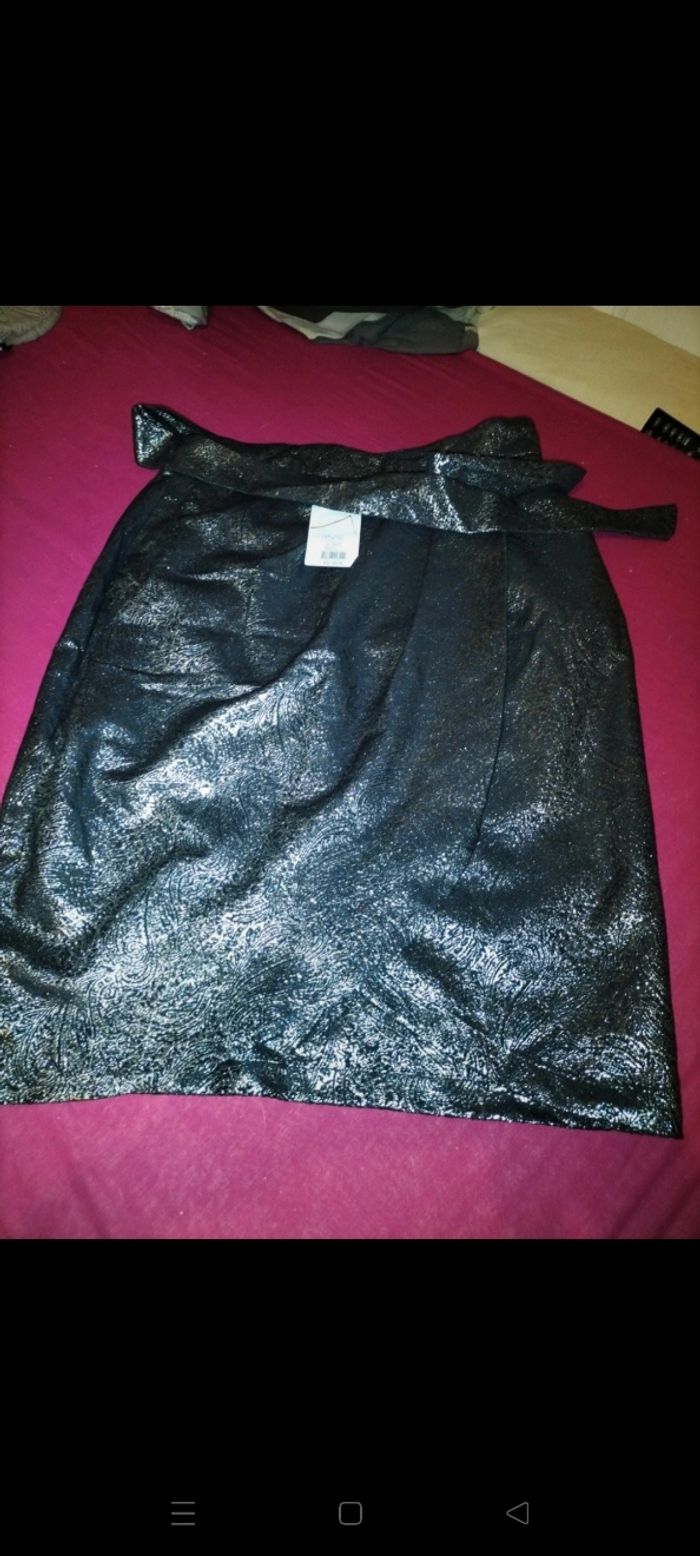 Jupe Naf Naf argenté taille 42 - photo numéro 2