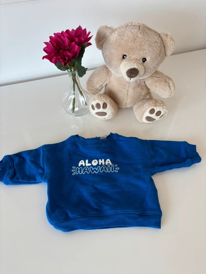 Pull bleu 3 mois Kiabi Aloha - photo numéro 2