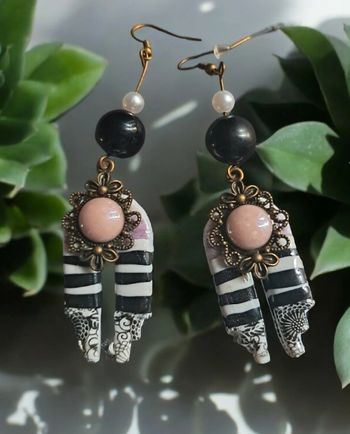 Boucles d'oreilles pendante baroque