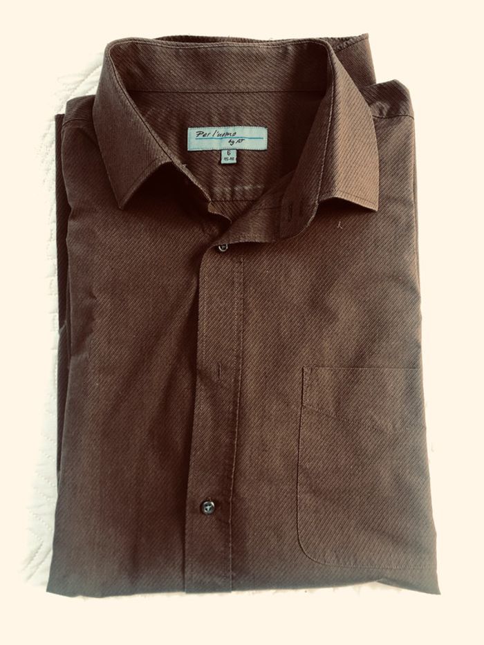 Chemise homme marron - photo numéro 5