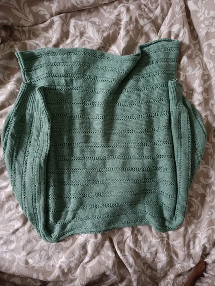 Pull vert turquoise Shein L - photo numéro 3