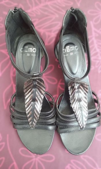 sandales noires Gémo femme