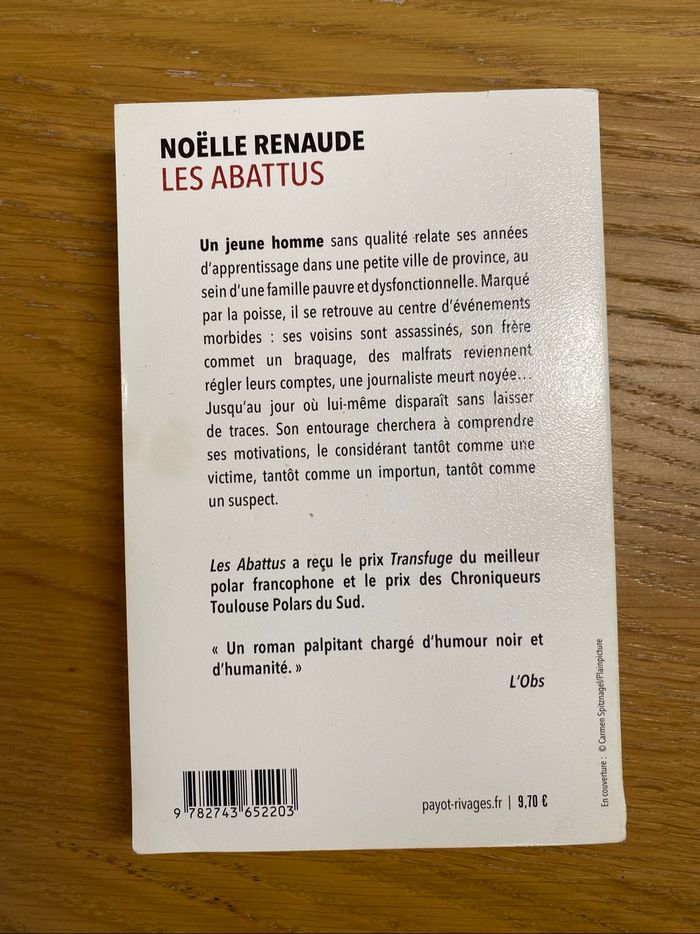 Livre Les abattus de Noëlle Renaude - photo numéro 4
