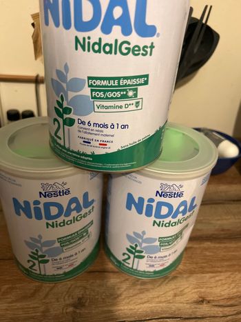 Lot 3 boîtes Nestlé NidalGest 2 - 800g - NEUF