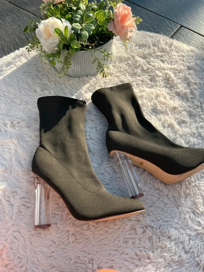 Bottine chaussette couleur olive 🫒