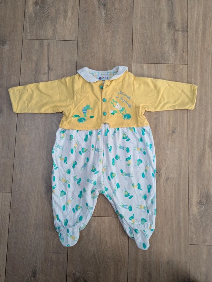 Combinaison mi-saison grenouille vintage 6 mois