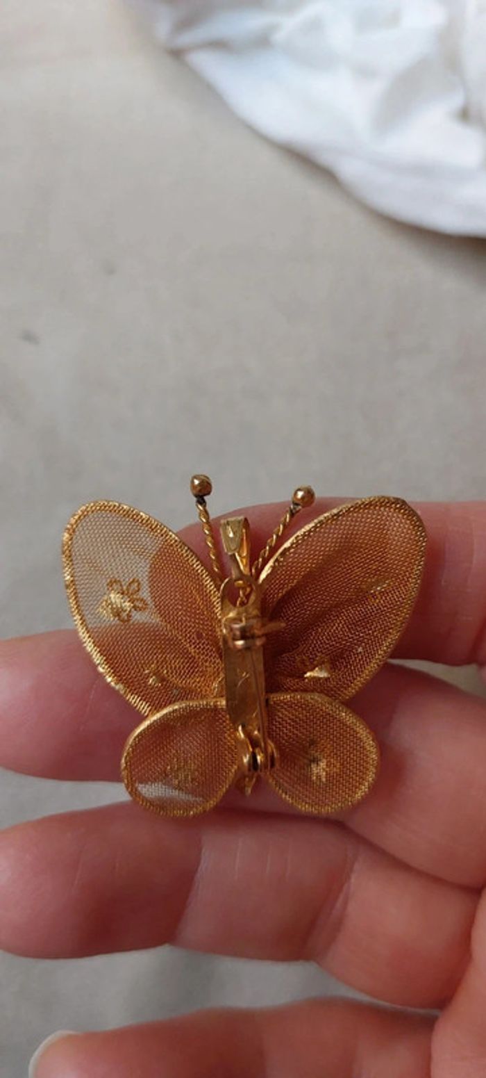 Broche pendentif papillon vintage - photo numéro 6