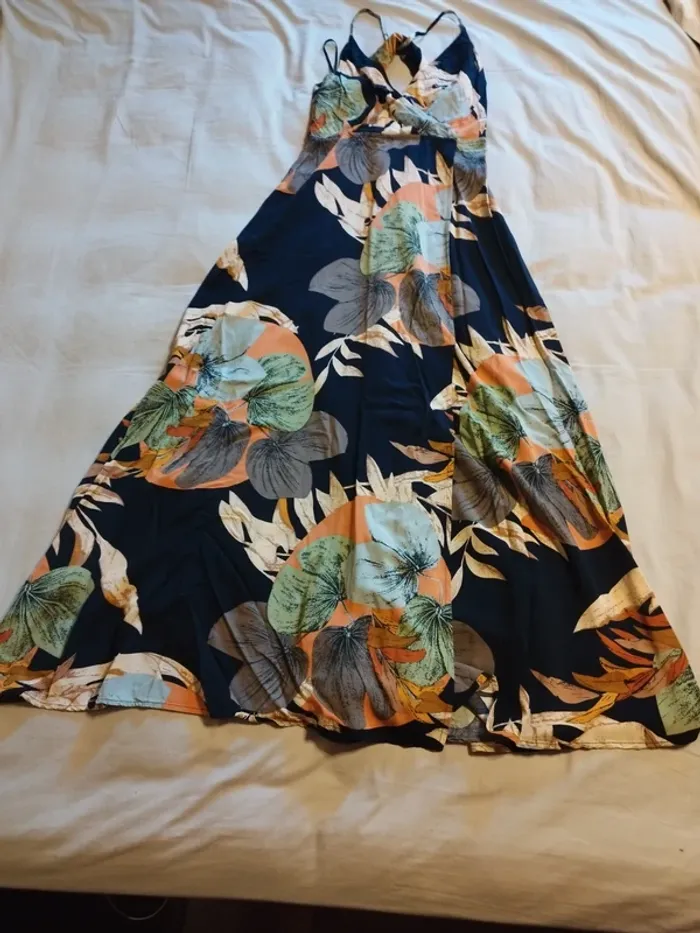 Robe longue multicolore
