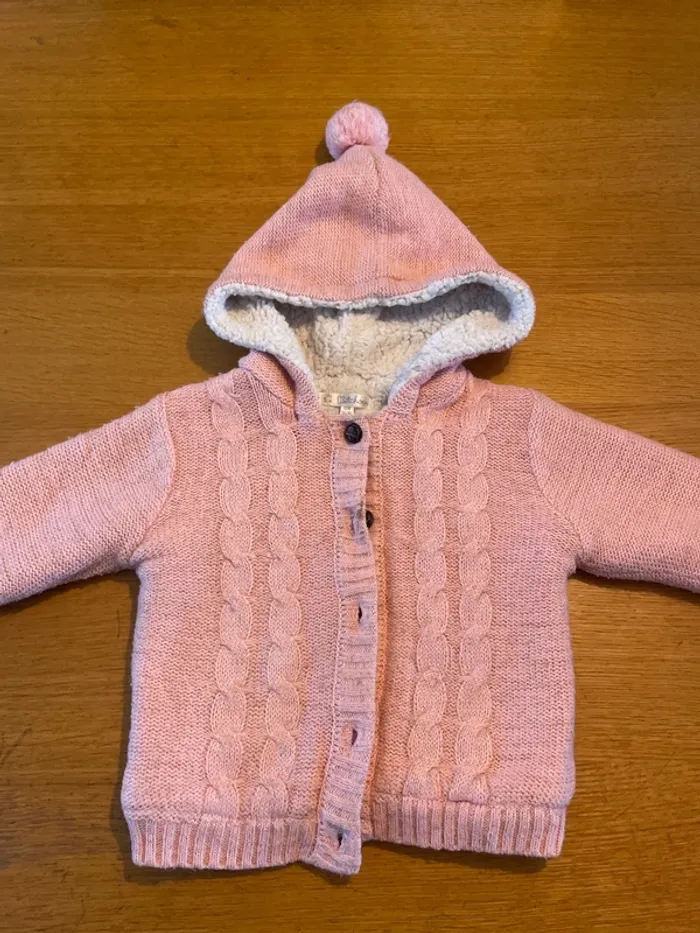 Gilet doublé polaire 12 mois fille