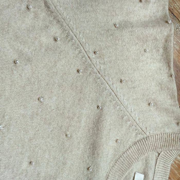 Magnifique pull Burton en cachemire avec des perles - photo numéro 6