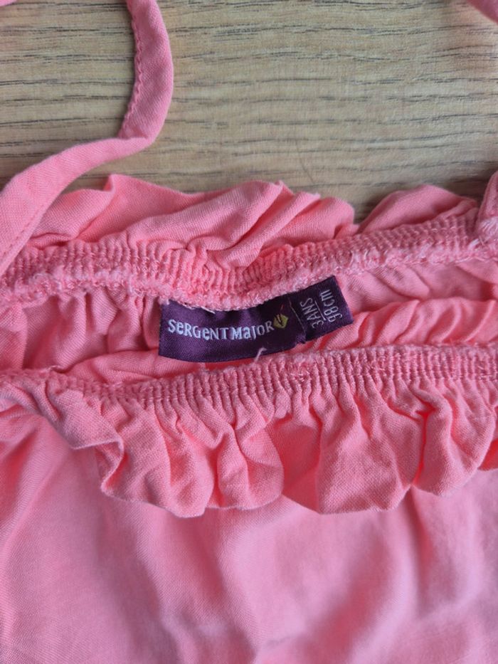 Débardeur fluide rose sergent major 3 ans - photo numéro 2