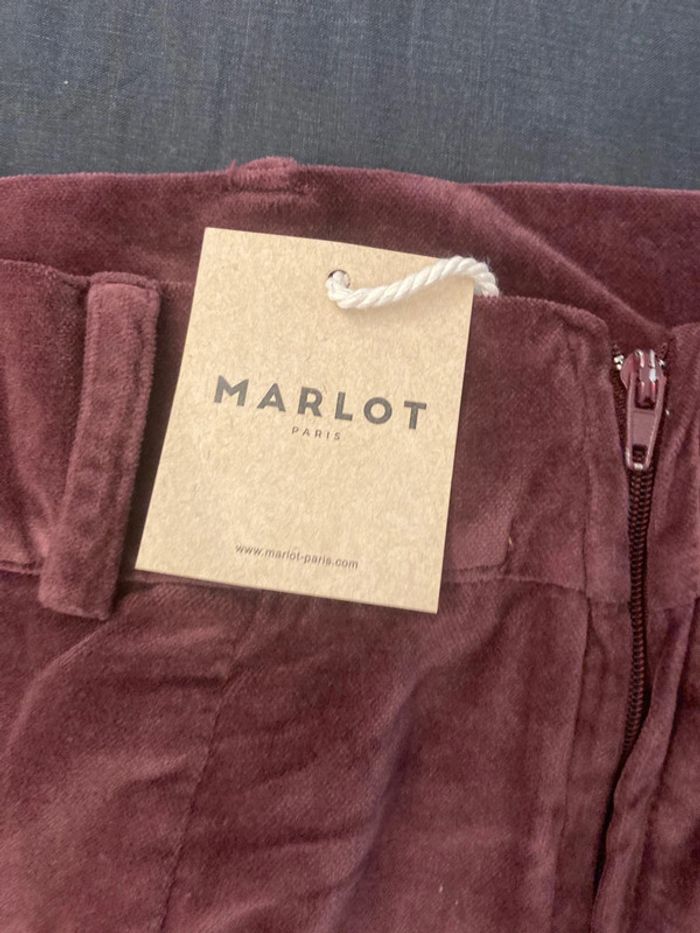 🍇 Jupe prune Marlot Paris - neuve avec étiquette - photo numéro 3