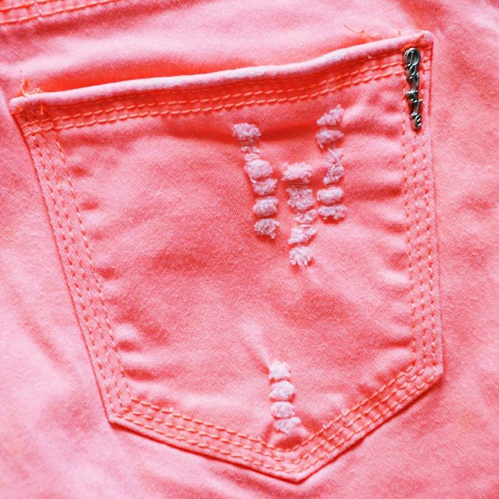 Daysie Denim Mini Short Jeans Rose Passion Femme Vintage Exclusive Collection (Taille 42) - photo numéro 10