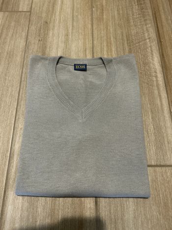 Pull gris L Blanche porte