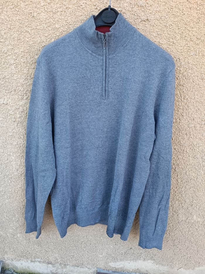 Pull léger, ouverture au col