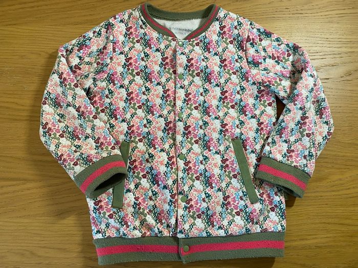 Petit Béguin Bio Blouson Gilet polaire fleuri Taille 8 ans - photo numéro 3