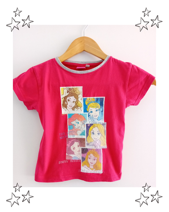 T-shirt d'été Disney princesse 5 ans 