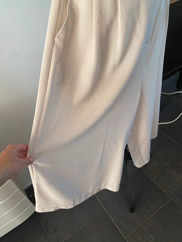 Pantalon jambe large crème Atmosphere taille 40 - photo numéro 3