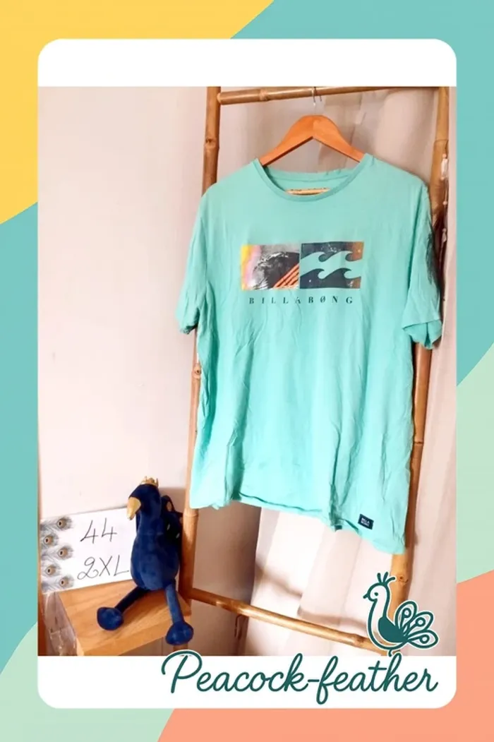 T-shirt bleu mint xxl homme billabong