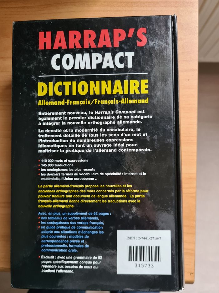 Harrap's compact dictionnaire Allemand/français - photo numéro 4