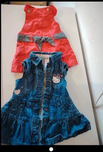 Lot de 2 robes en jean 6 mois