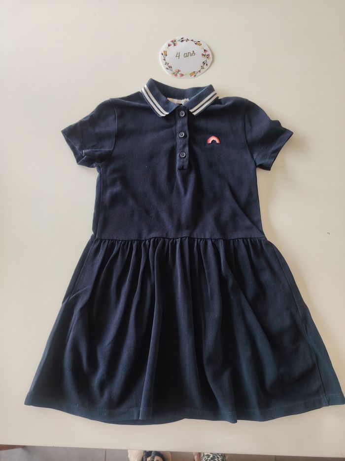 Robe d'été bleu marine 🌈 fille 4 ans Monoprix KIDS tbe - photo numéro 1