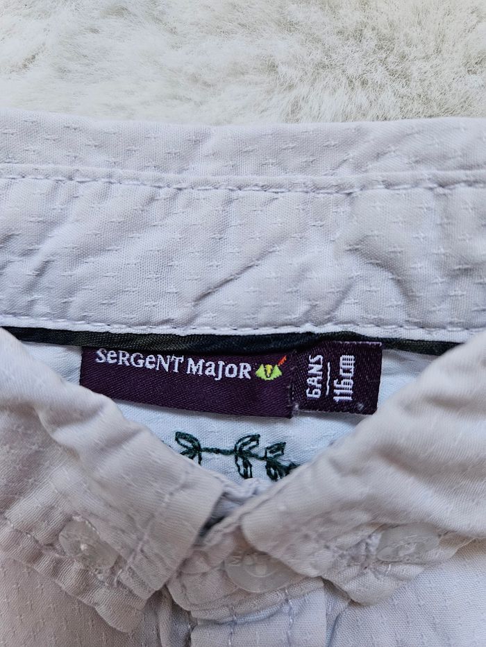 Chemise blanche surpiqûres manche longue basic - photo numéro 2