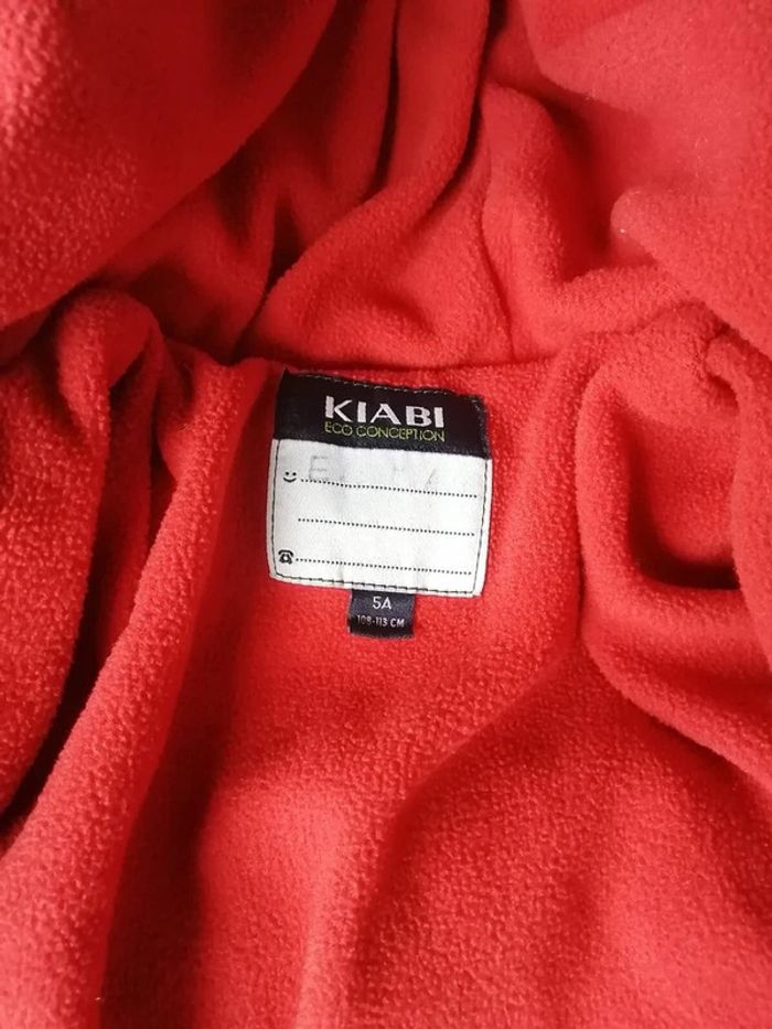 Manteau chaud, hiver, rouge, skate board, Kiabi, 5ans, 108/113cm - photo numéro 4