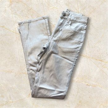 Pantalon slim luisant argenté brillant MNG taille 36 S