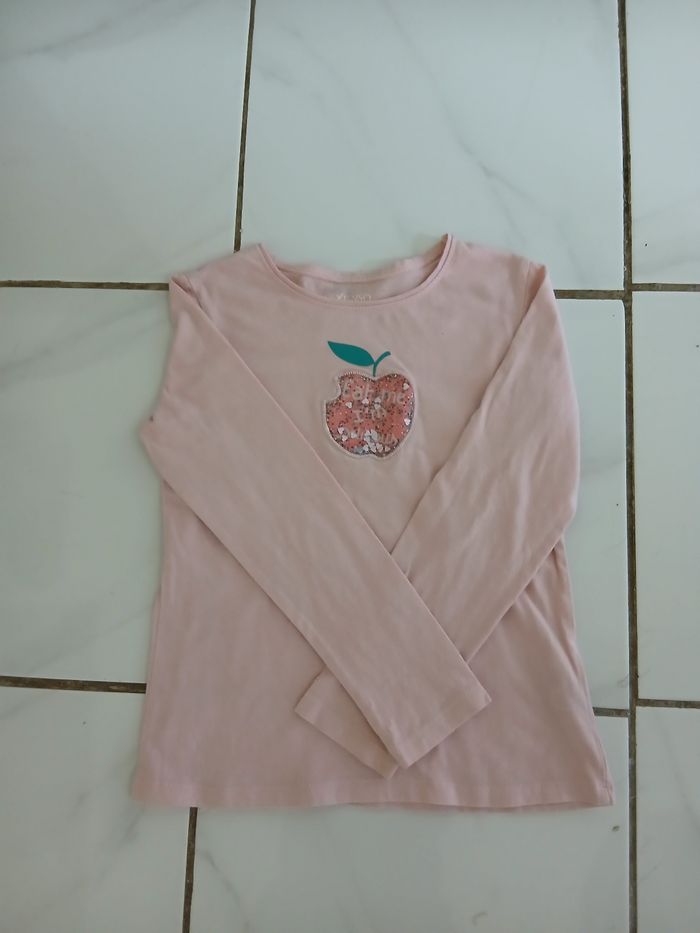 Pull fin en coton fille taille 8 ans marque inextenso tres bonne etat - photo numéro 2