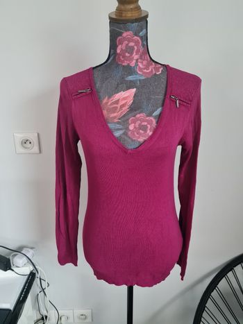 Joli pull framboise