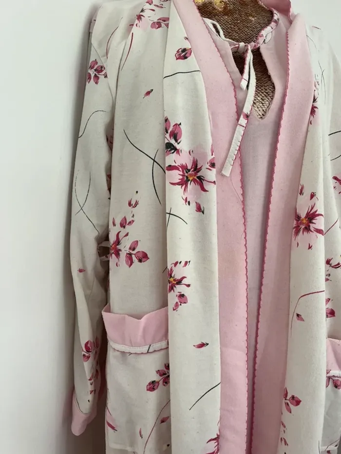 Ensemble déshabille rose 42/44 vintage - photo numéro 4