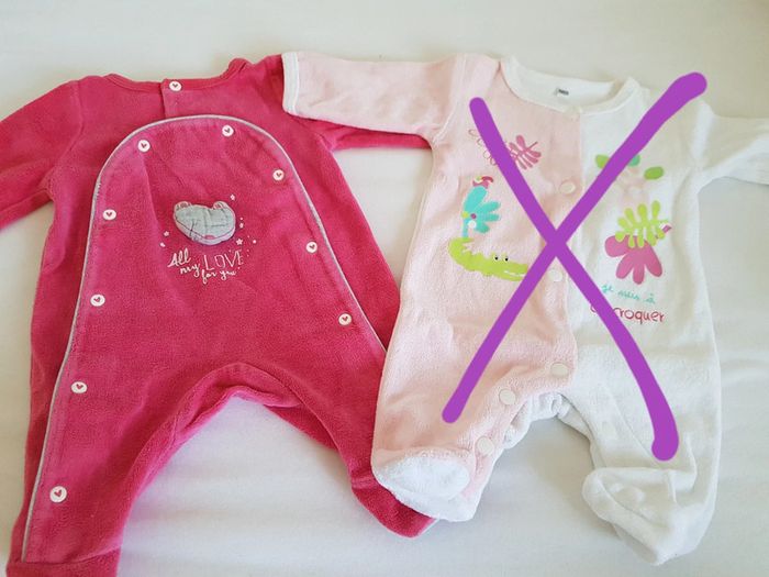 Lot 5 pyjamas 0M ou Naissance - photo numéro 2