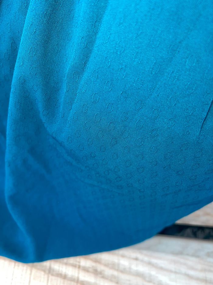 Jupe femme taille S 36 bleu canard neuf étiqueté cerise blue femme été voilage - photo numéro 6