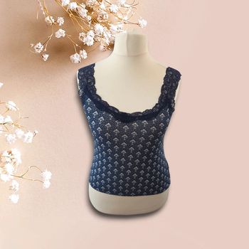 Débardeur femme bleu à bretelles - Taille 34/36 - Tissaia