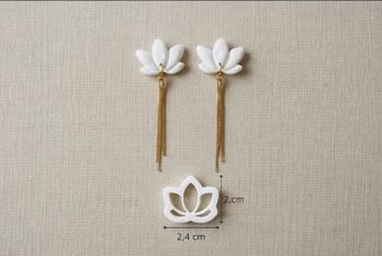 Emporte-pièce pampille fleur lotus ajourée – Bijoux DIY – Forme florale élégante