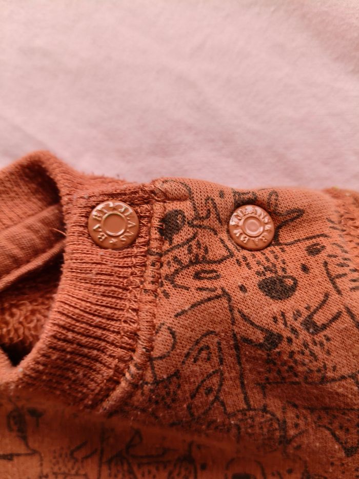 Pull chaud garçon Zeeman brun animaux 62 cm - photo numéro 4