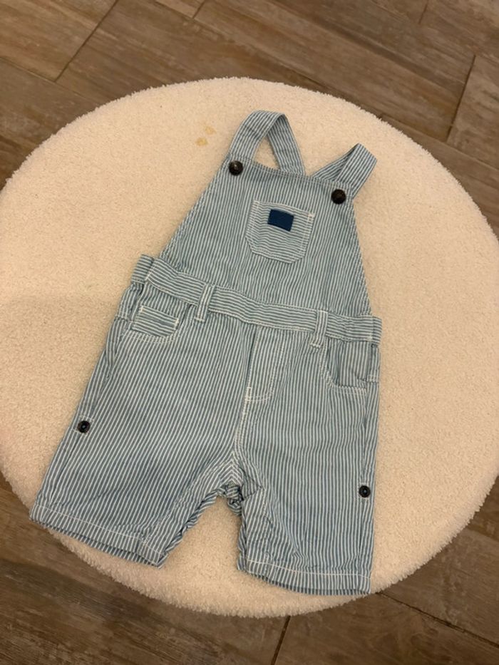 Salopette short à rayure