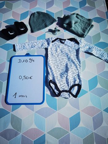 D1094 - body garçon 1 mois